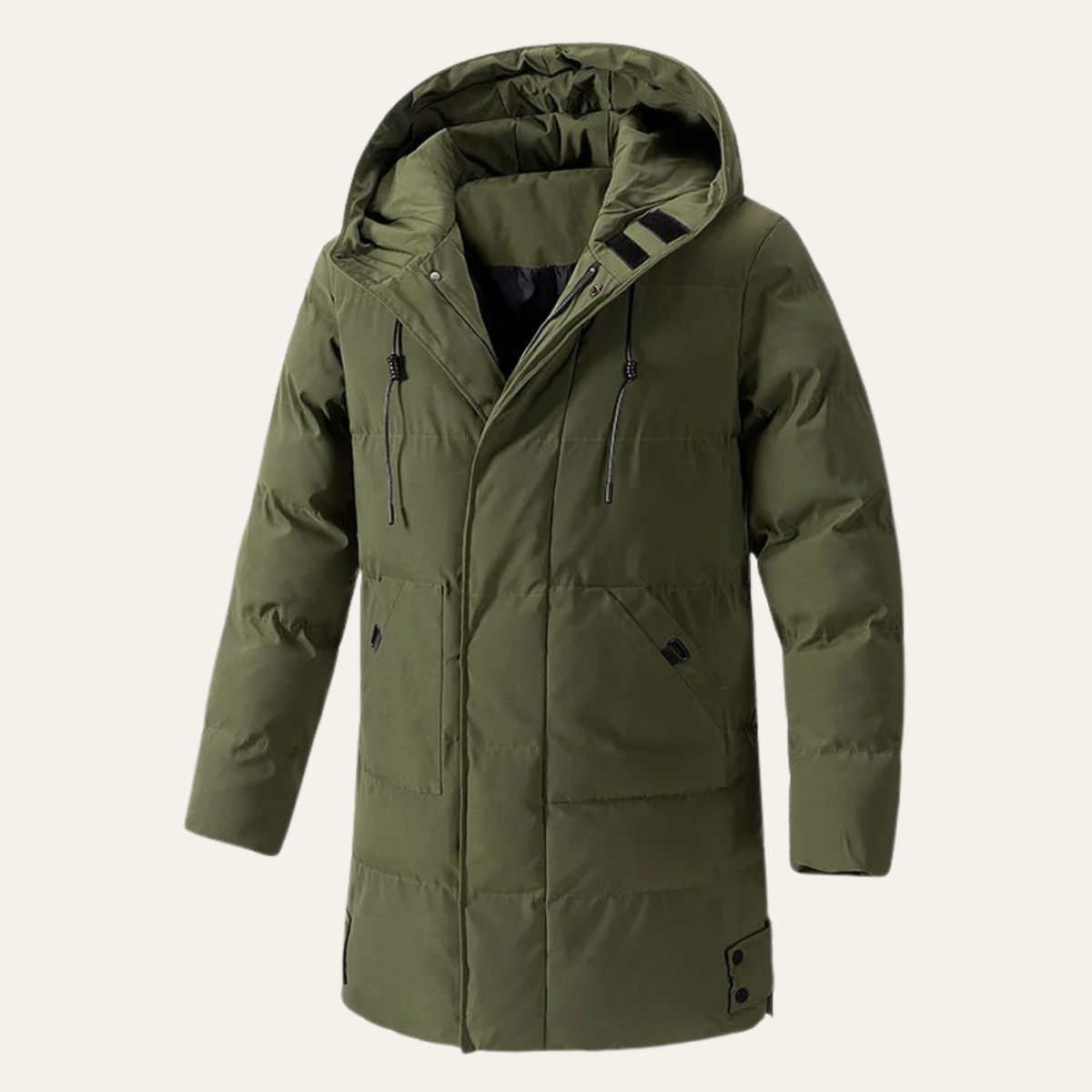 The Fulham Men’s Long Hooded Puffer Winter Jacket 10