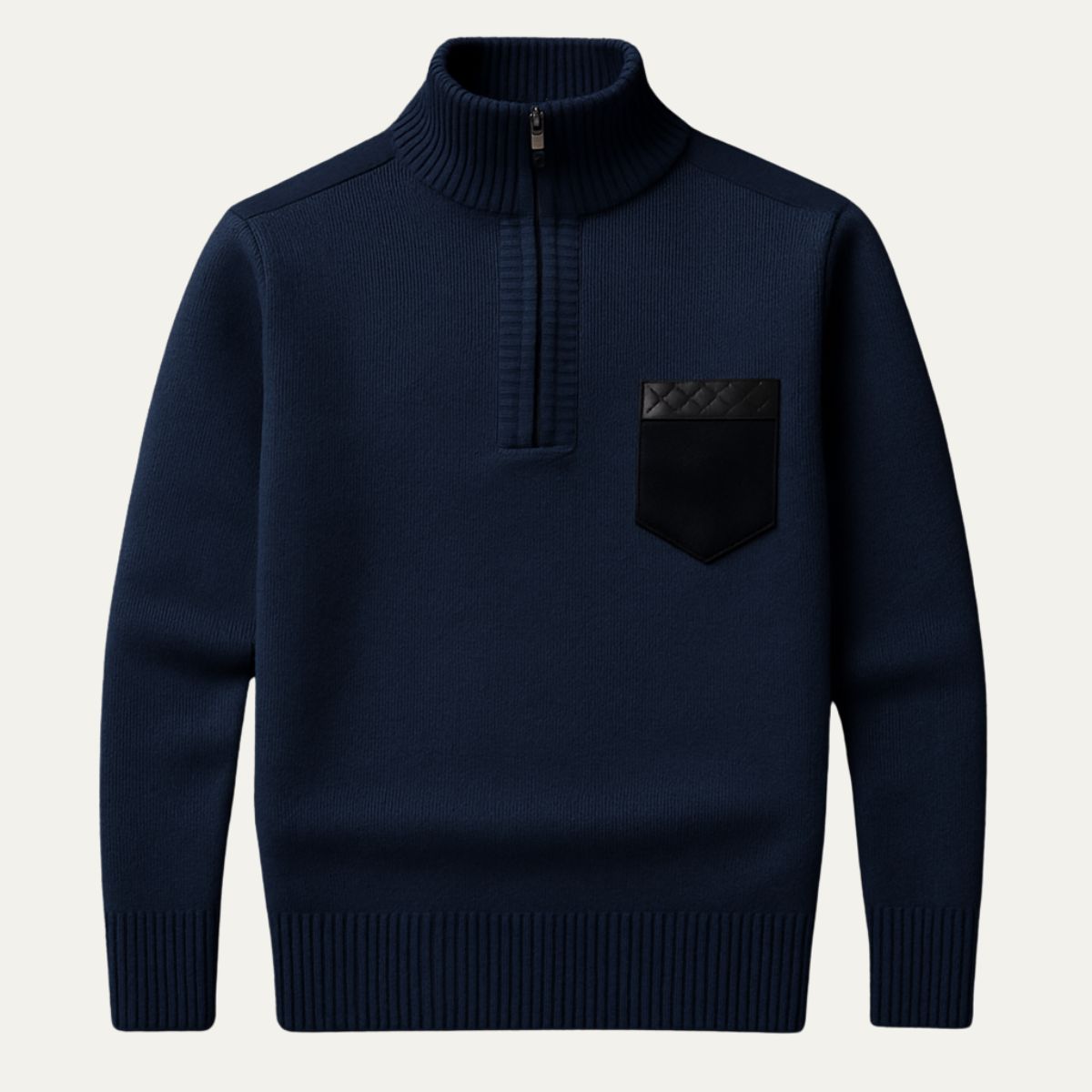 The Garrick Patchwork Half-Zip Jumper for Men 2