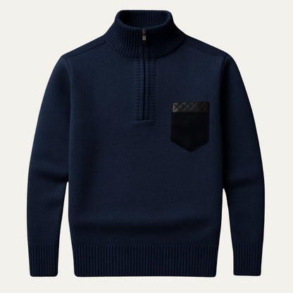 The Garrick Patchwork Half-Zip Jumper for Men 2