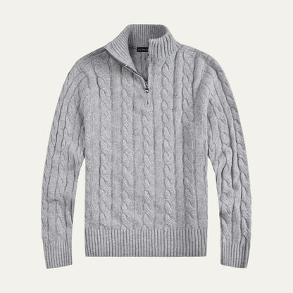 The Genève Old Money Half Zip Jumper for Men - 100% Merino Wool 2