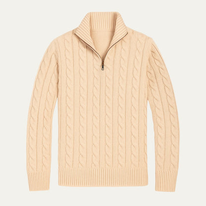 The Genève Old Money Half Zip Jumper for Men - 100% Merino Wool 9