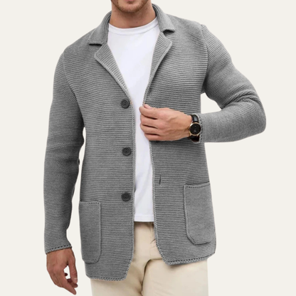 The Giudecca Men’s Casual Knitted Button Down Blazer Cardigan 0