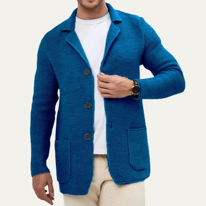 The Giudecca Men’s Casual Knitted Button Down Blazer Cardigan 2