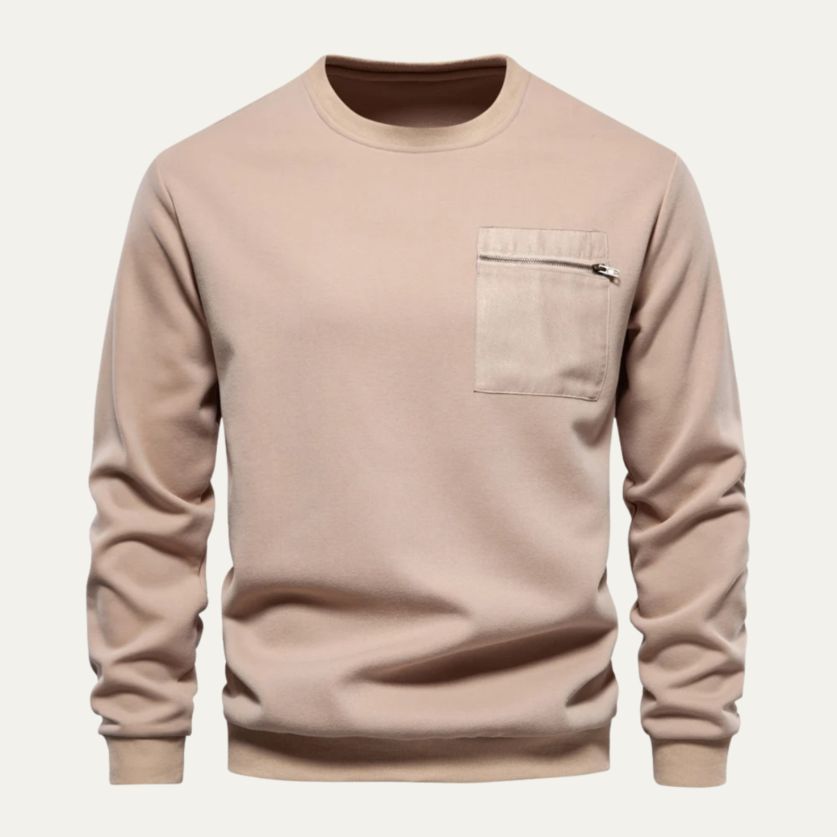 The Glasgow Men's Casual Crew Neck Jumper with Chest Pocket 0