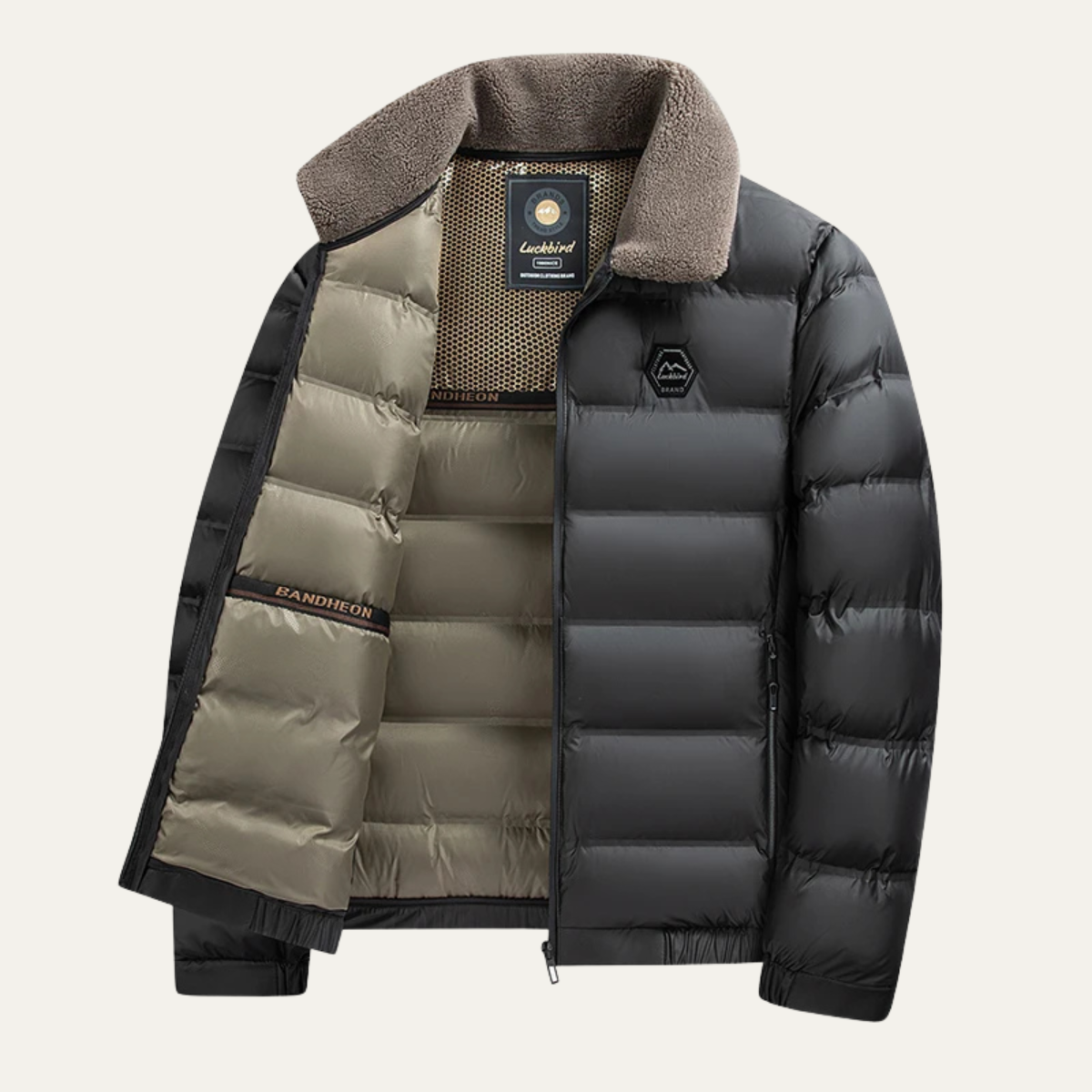 The Greenstead Men’s Padded Warm Winter Quilted Jacket 0