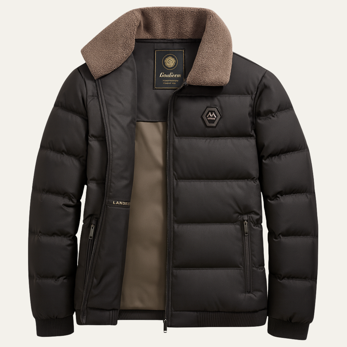 The Greenstead Men’s Padded Warm Winter Quilted Jacket 1