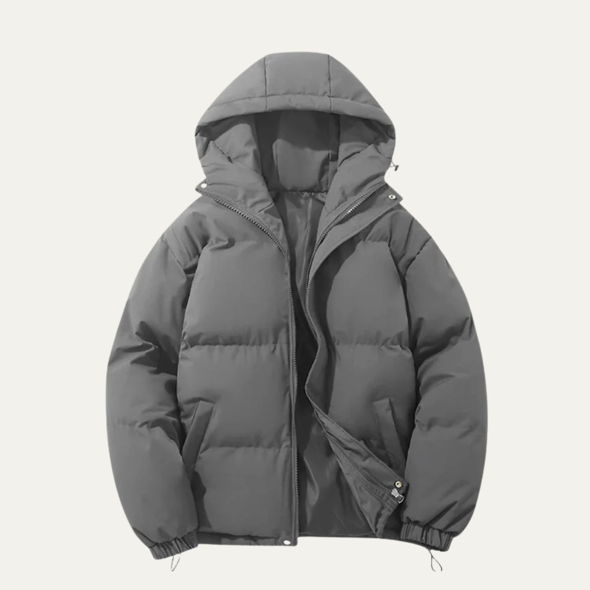 The Hamilton Men's Winter Quilted Puffer Jacket with Hood 2