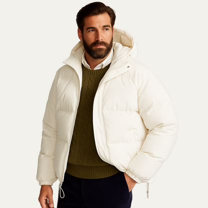 The Hamilton Men's Winter Quilted Puffer Jacket with Hood 7