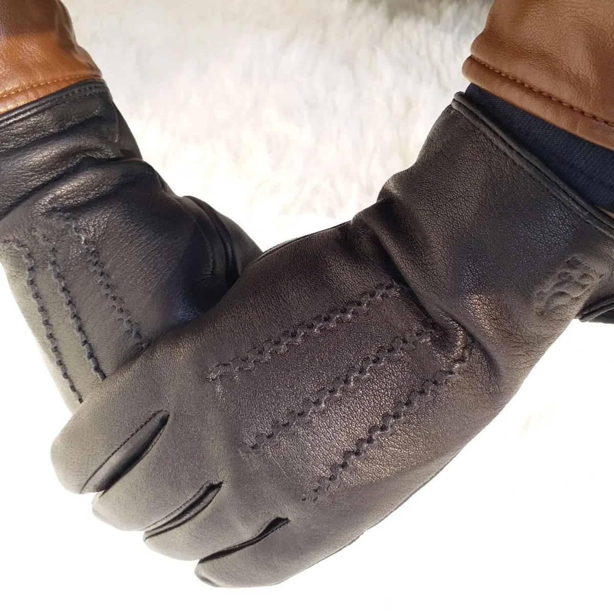 The Hartley Men’s Leather Winter Warm Gloves 1