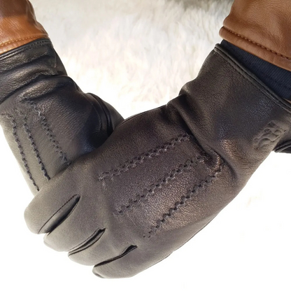 The Hartley Men’s Leather Winter Warm Gloves 1