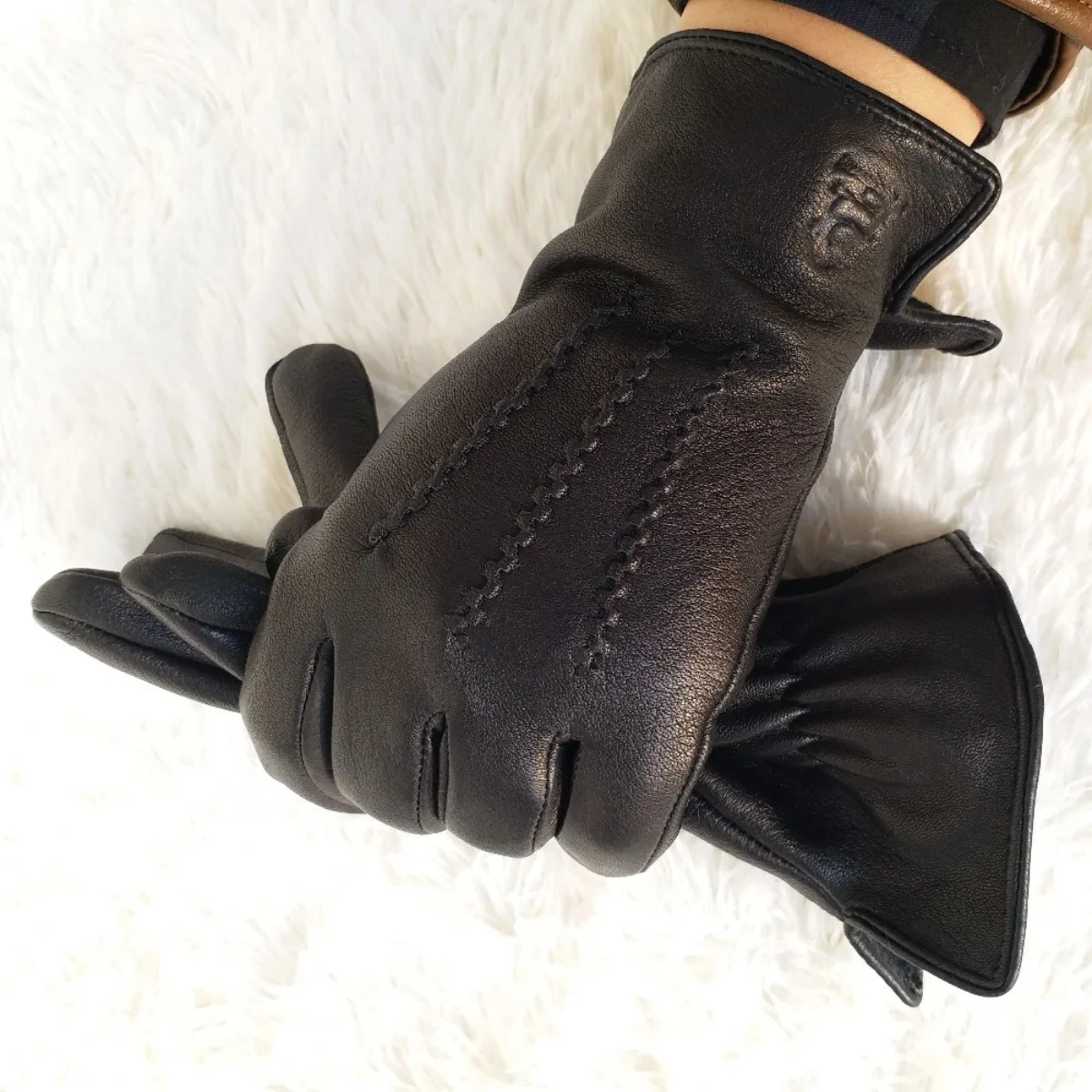 The Hartley Men’s Leather Winter Warm Gloves 2