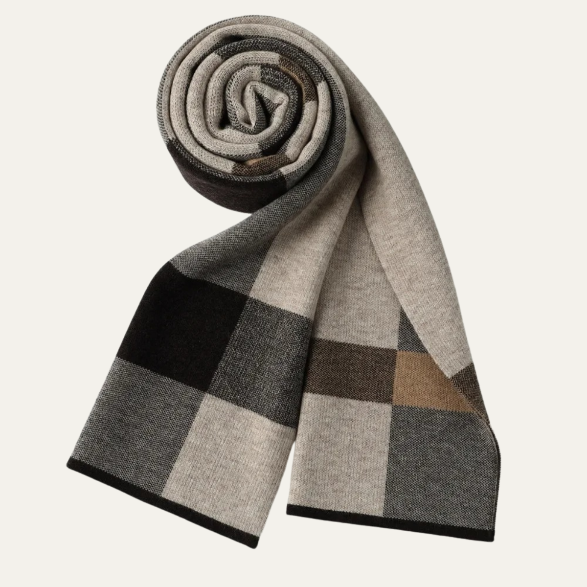 The Highgate Men's Classic Knit Plaid Scarf 0