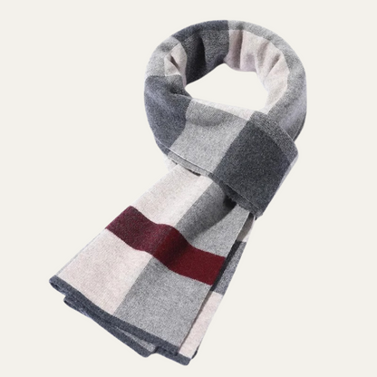 The Highgate Men's Classic Knit Plaid Scarf 3