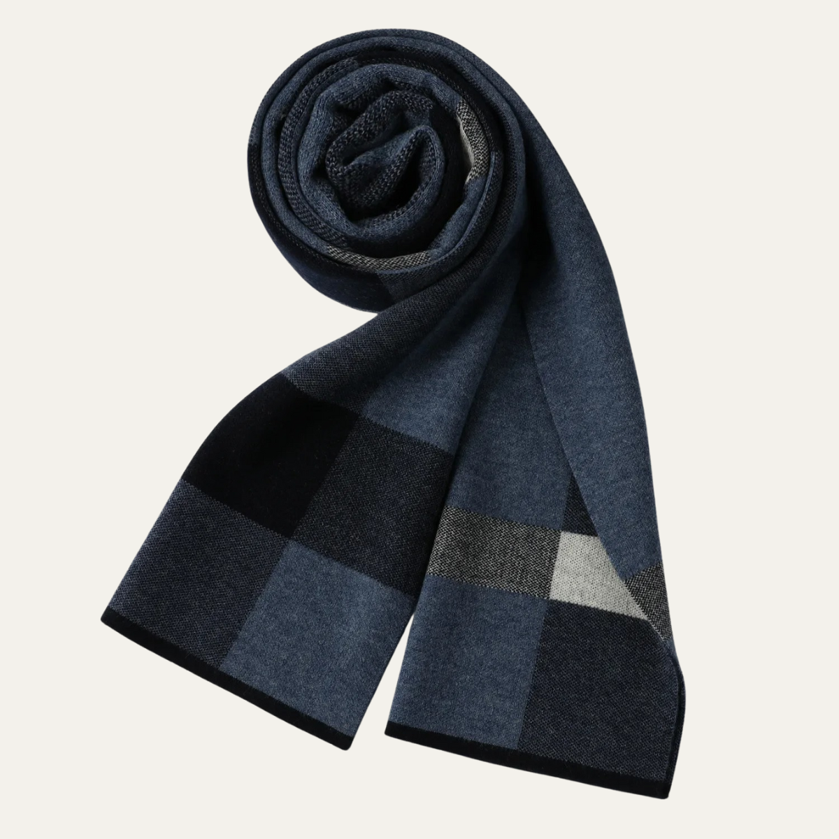 The Highgate Men's Classic Knit Plaid Scarf 4