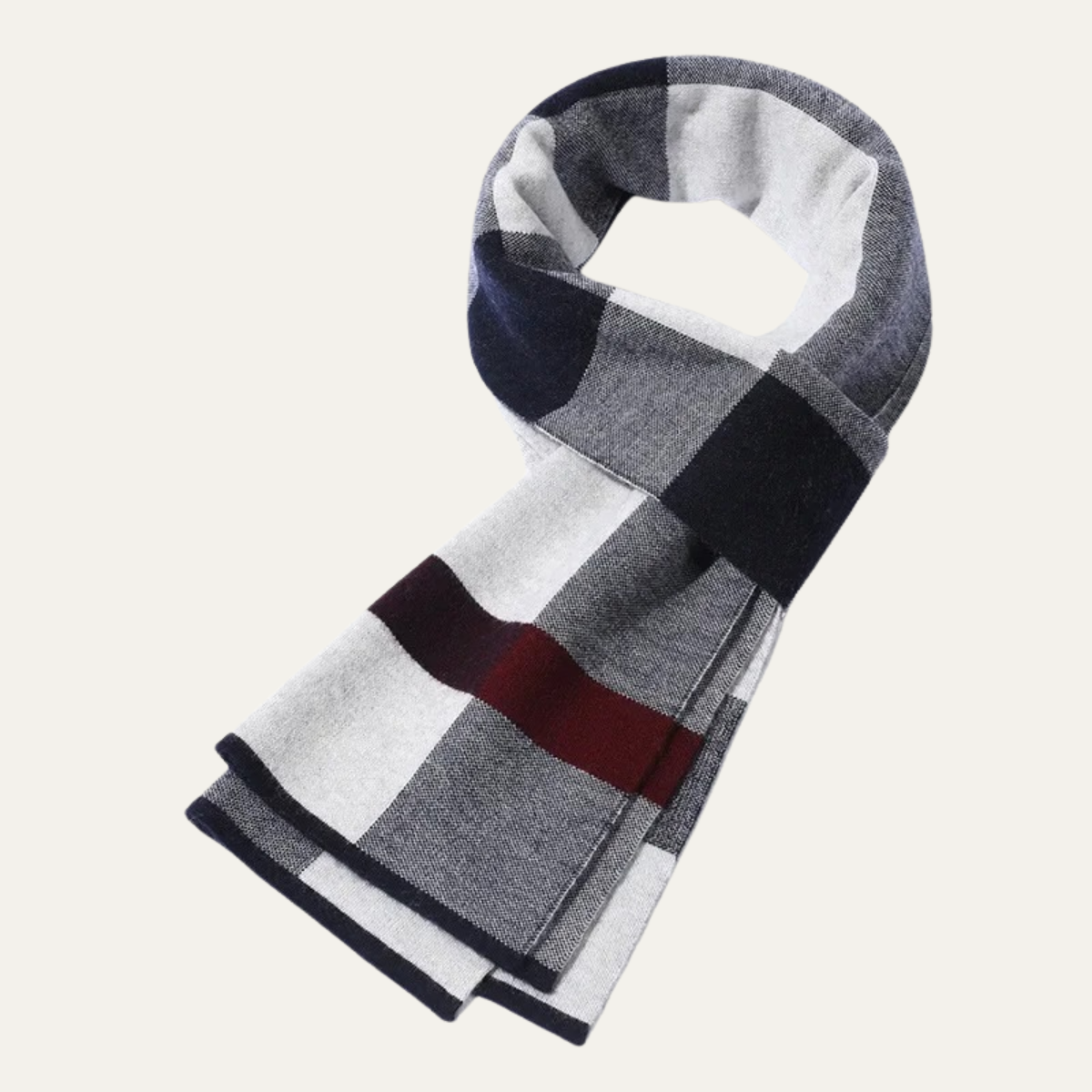 The Highgate Men's Classic Knit Plaid Scarf 5