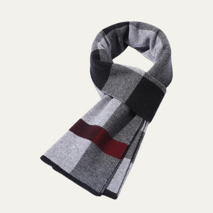 The Highgate Men's Classic Knit Plaid Scarf 6