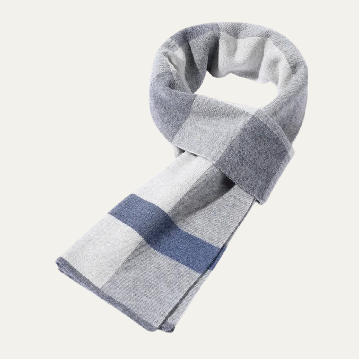 The Highgate Men's Classic Knit Plaid Scarf 7