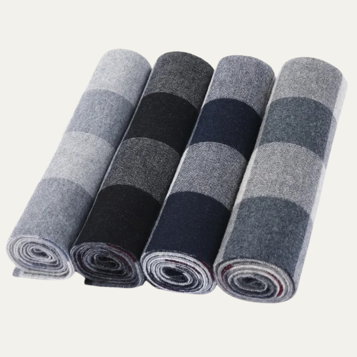 The Highgate Men's Classic Knit Plaid Scarf 8