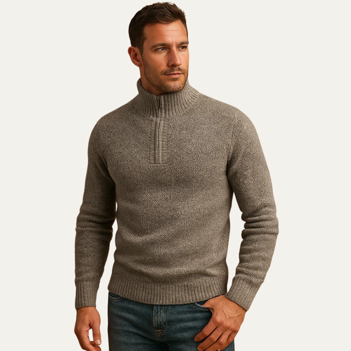 The Highland Quarter Zip Knit Jumper 2