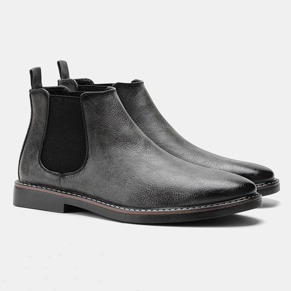 The Highlands Men's Durable Leather Chelsea Boots 8