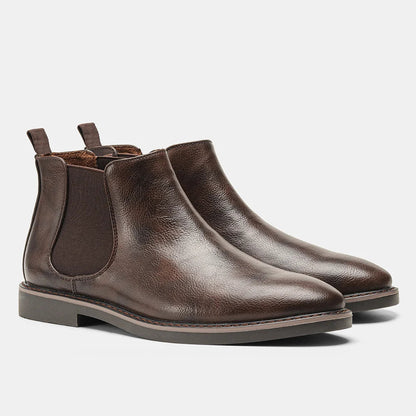 The Highlands Men's Durable Leather Chelsea Boots 9