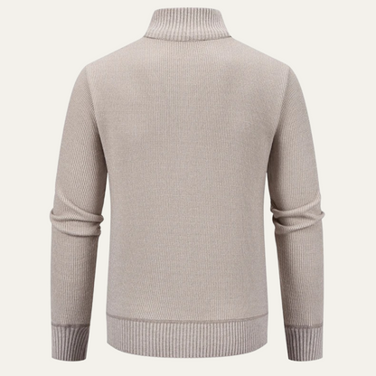 The Inverness Men's Elegant Fleece Knit Zip Cardigan with Pockets 5