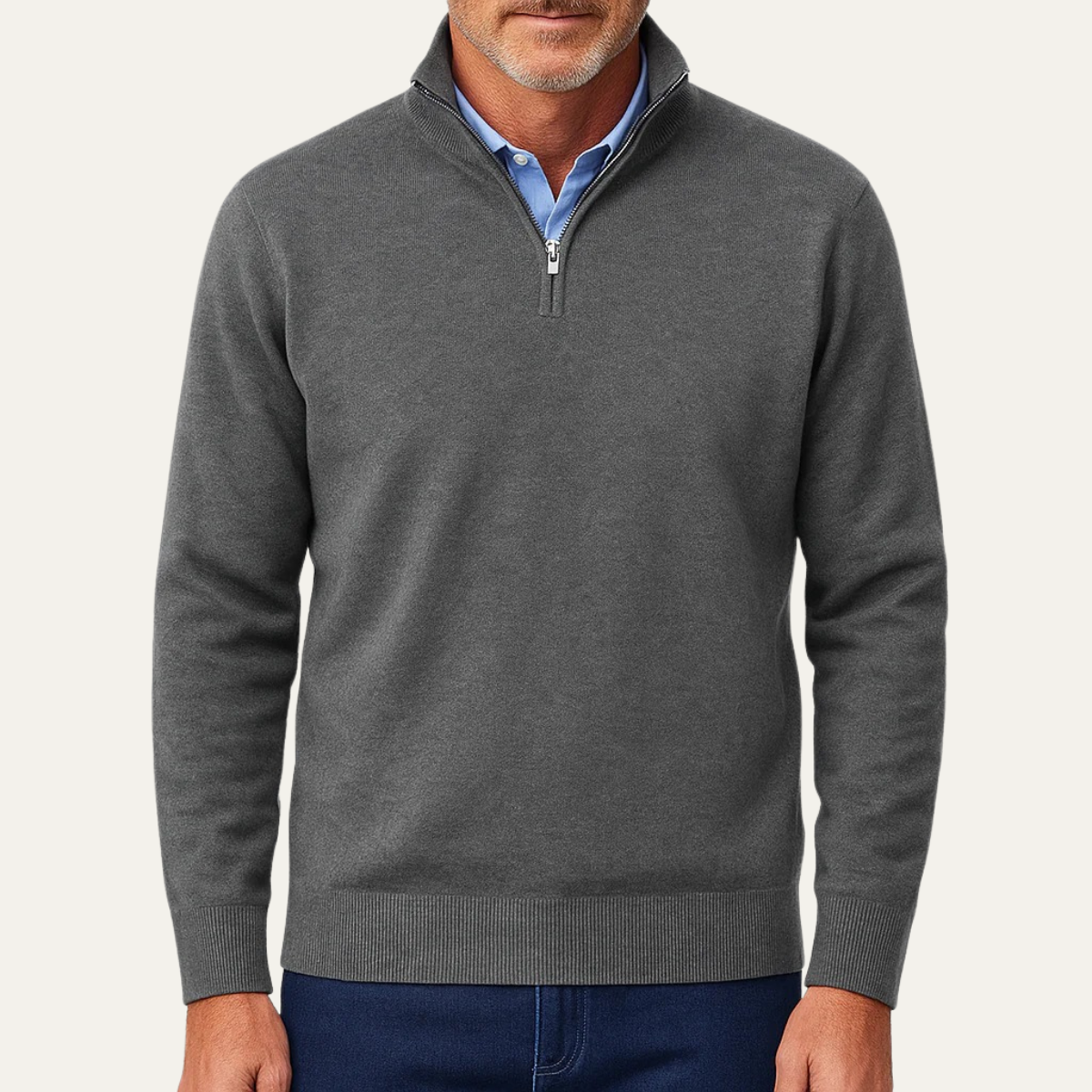 The Kidlington Men's Quarter Zip Lightweight Knit Jumper 0