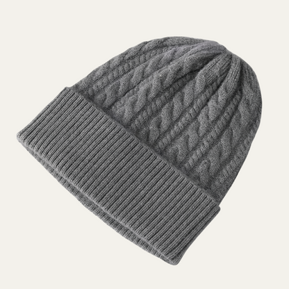 The Kingsley Men's Classic Ribbed Knit Cashmere Beanie 0