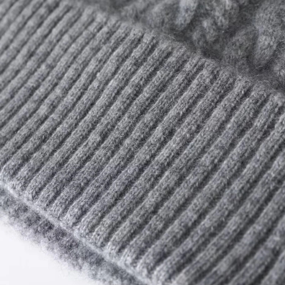 The Kingsley Men's Classic Ribbed Knit Cashmere Beanie 3