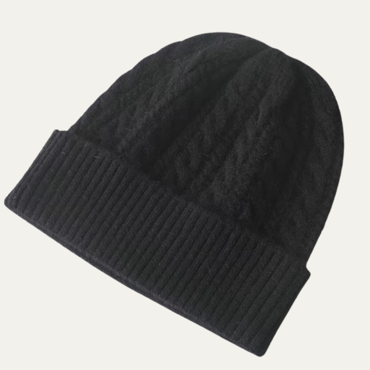 The Kingsley Men's Classic Ribbed Knit Cashmere Beanie 4