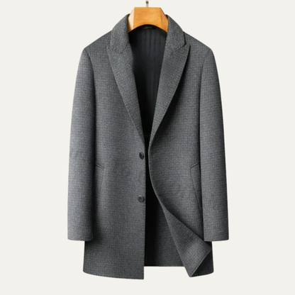 The La Villa Men’s Classic Double Faced Wool Overcoat 0