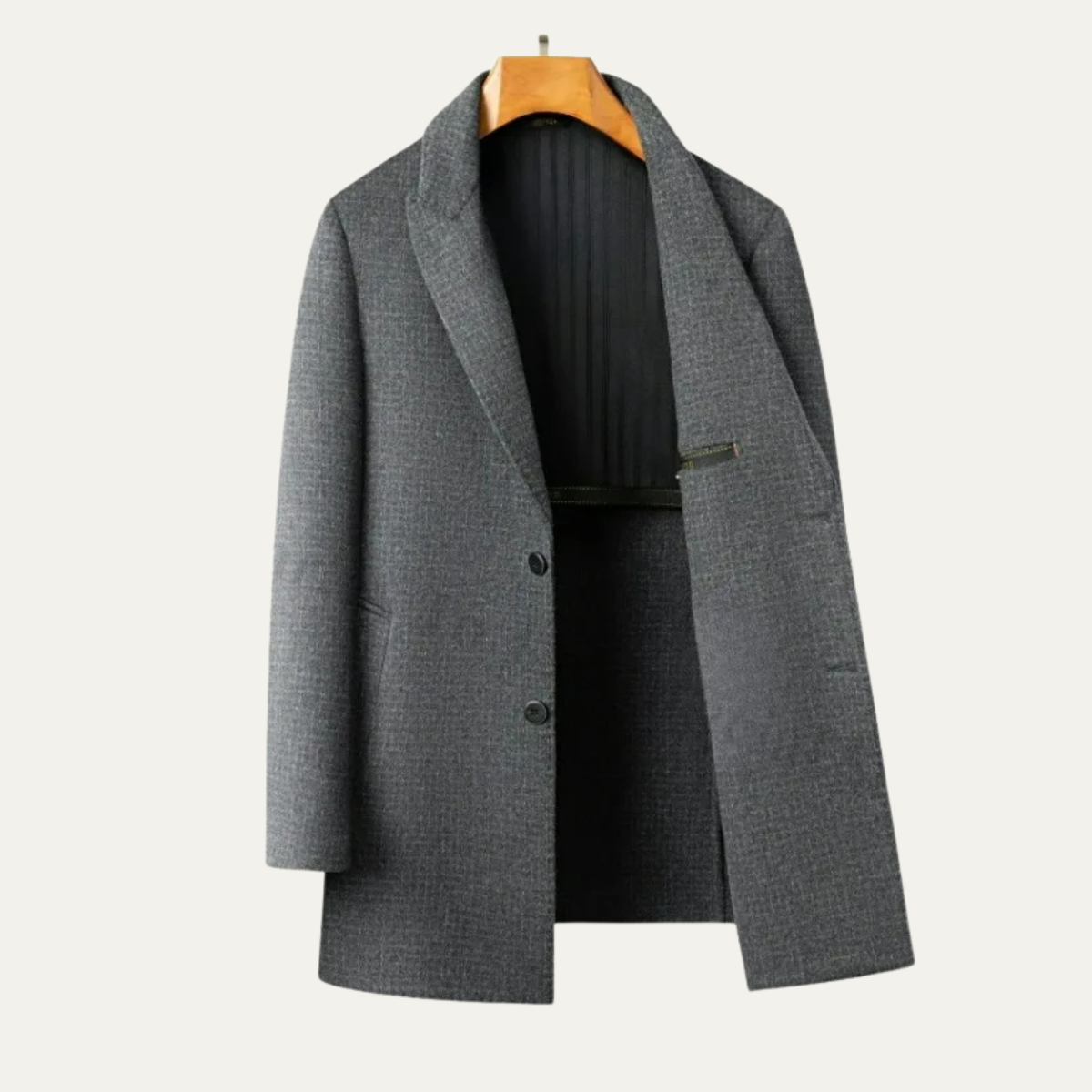 The La Villa Men’s Classic Double Faced Wool Overcoat 2