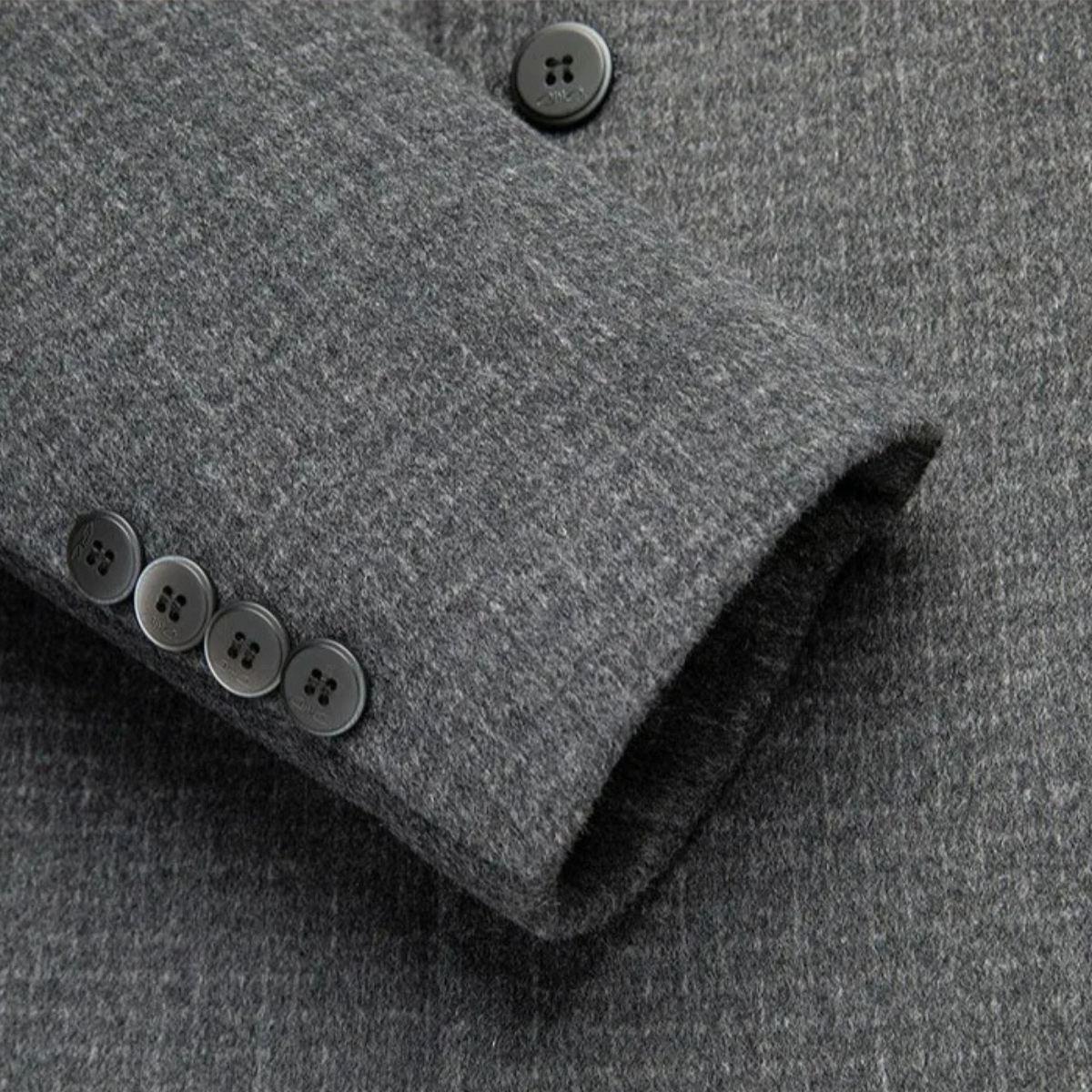 The La Villa Men’s Classic Double Faced Wool Overcoat 7