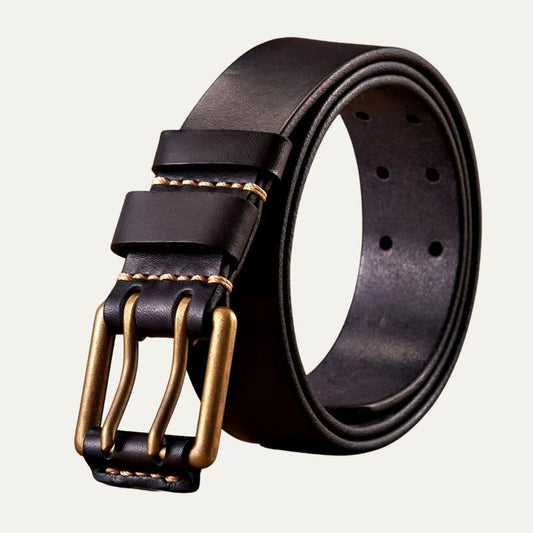The Lancaster Belt – Double-Pin Vintage Leather Design 0