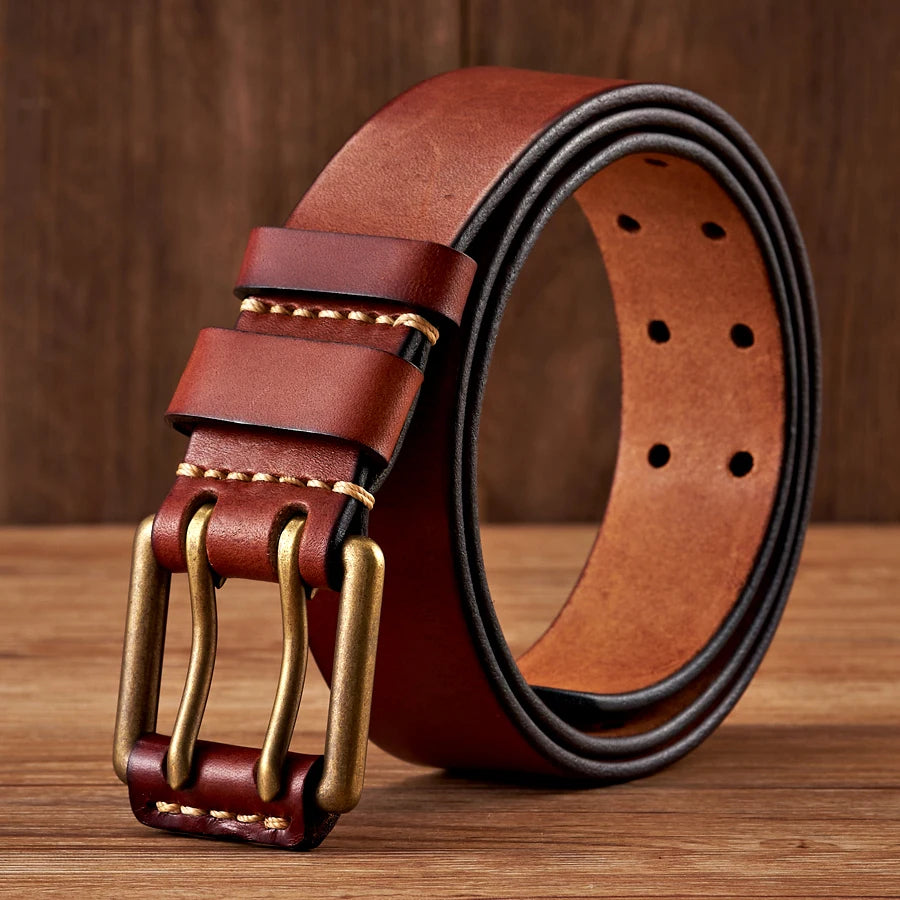 The Lancaster Belt – Double-Pin Vintage Leather Design 4