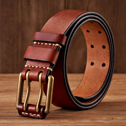 The Lancaster Belt – Double-Pin Vintage Leather Design 4