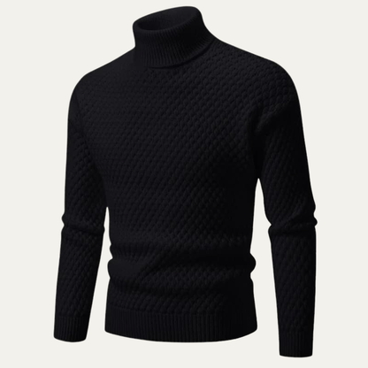 The Lavagna Men’s Thick Wool Knit Turtleneck Jumper 2
