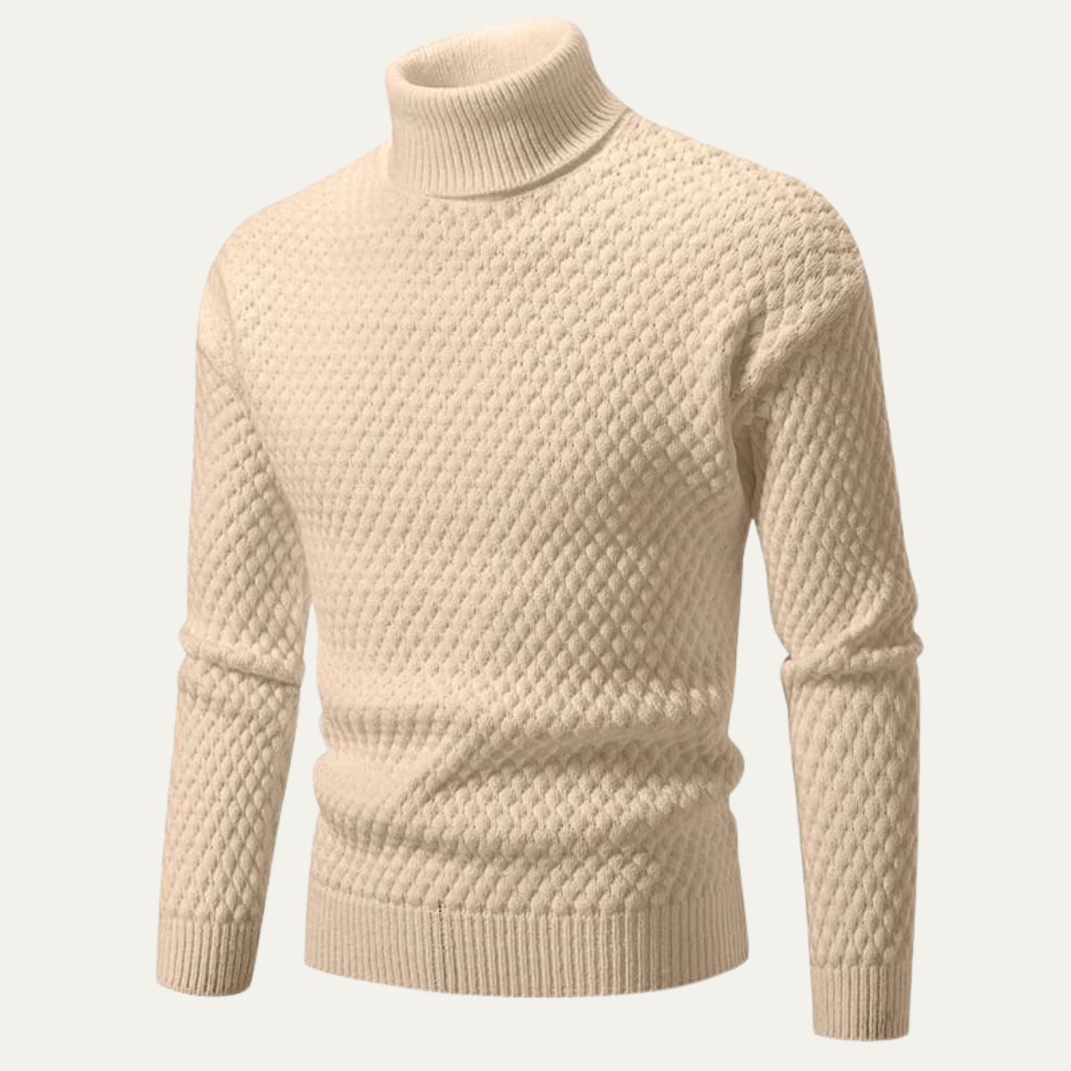 The Lavagna Men’s Thick Wool Knit Turtleneck Jumper 3