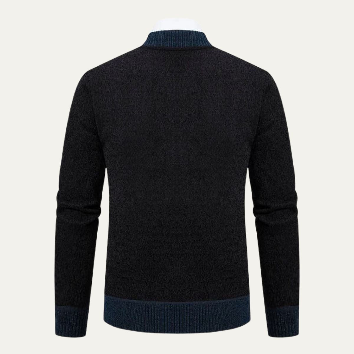 The Levanzo Men’s Contrast Embroidered Knit Bomber Cardigan 1