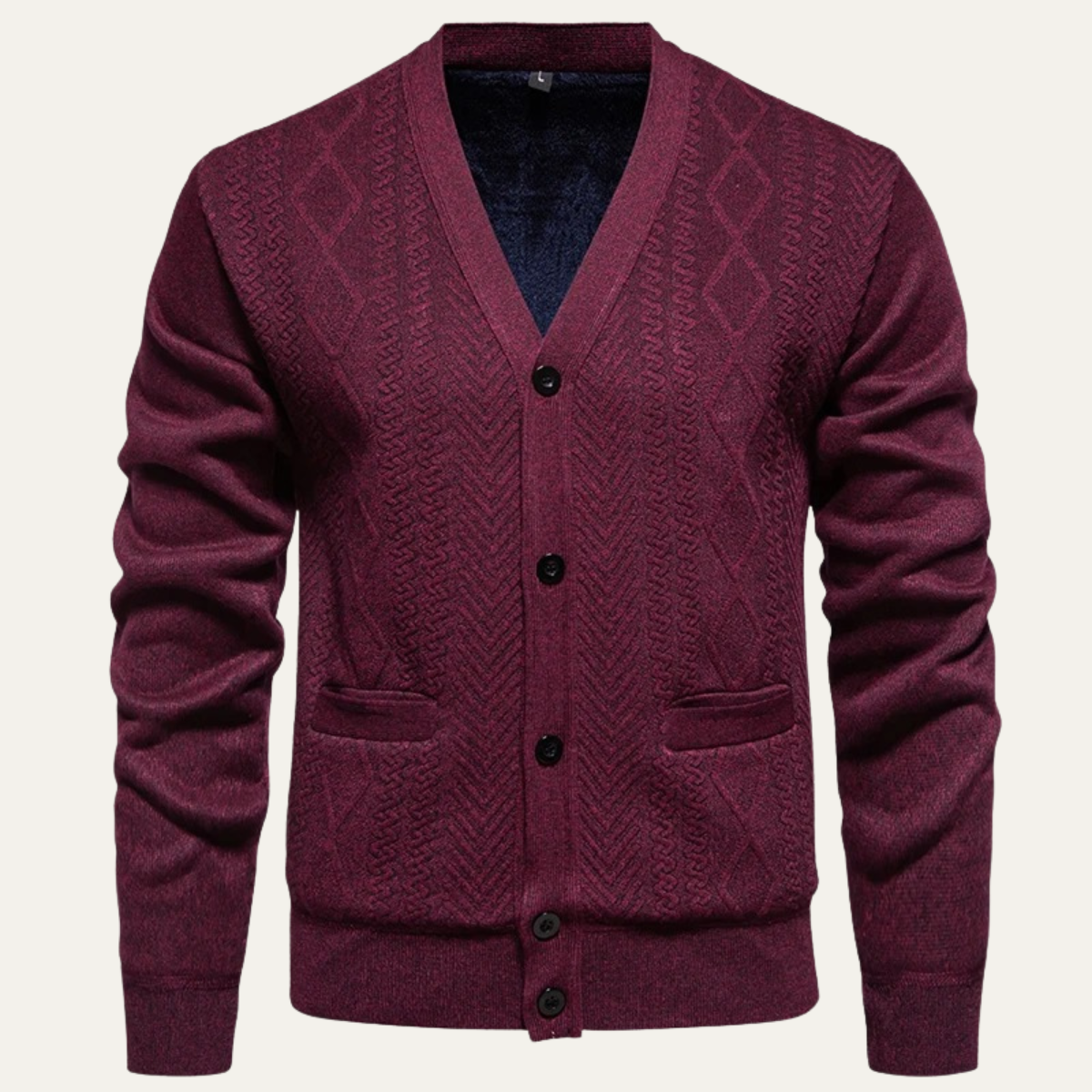 The Llangollen Men's Button Up Casual Knit Cardigan with Pockets 0
