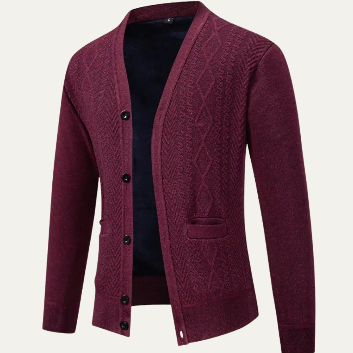 The Llangollen Men's Button Up Casual Knit Cardigan with Pockets 2
