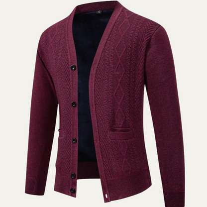 The Llangollen Men's Button Up Casual Knit Cardigan with Pockets 2