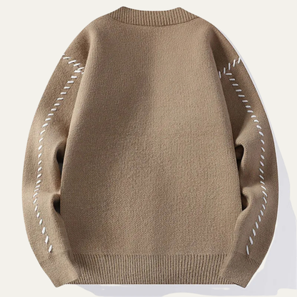 The London Men’s V Neck Button Up Knitted Winter Cardigan 1