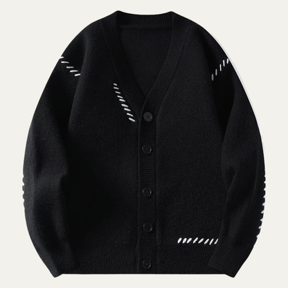 The London Men’s V Neck Button Up Knitted Winter Cardigan 2