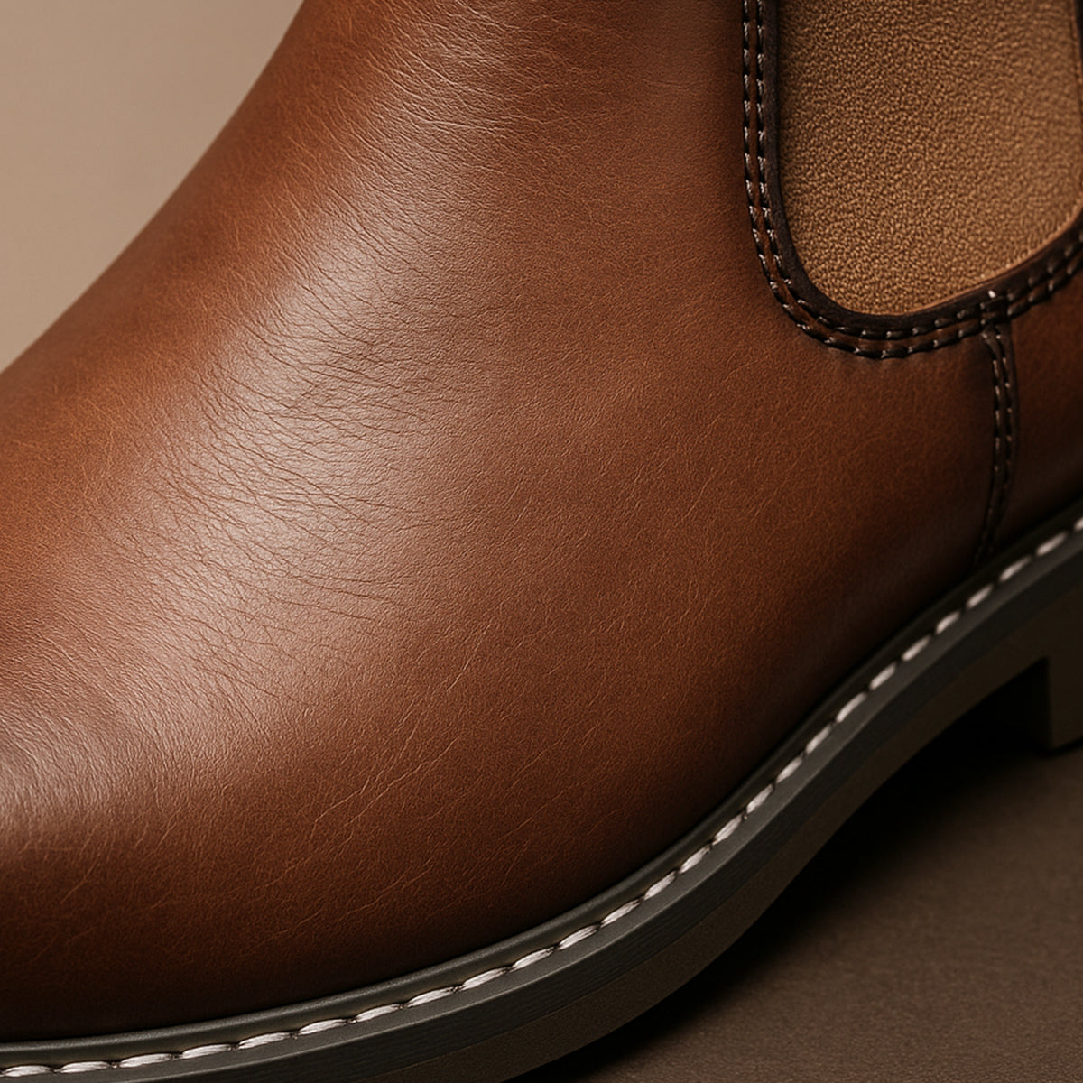 The Lothian Men's Classic Leather Slip On Chelsea Boots 2