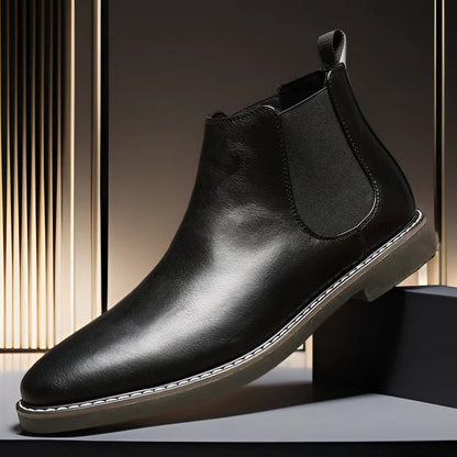 The Lothian Men's Classic Leather Slip On Chelsea Boots 5