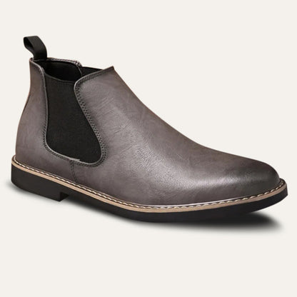 The Lothian Men's Classic Leather Slip On Chelsea Boots 8