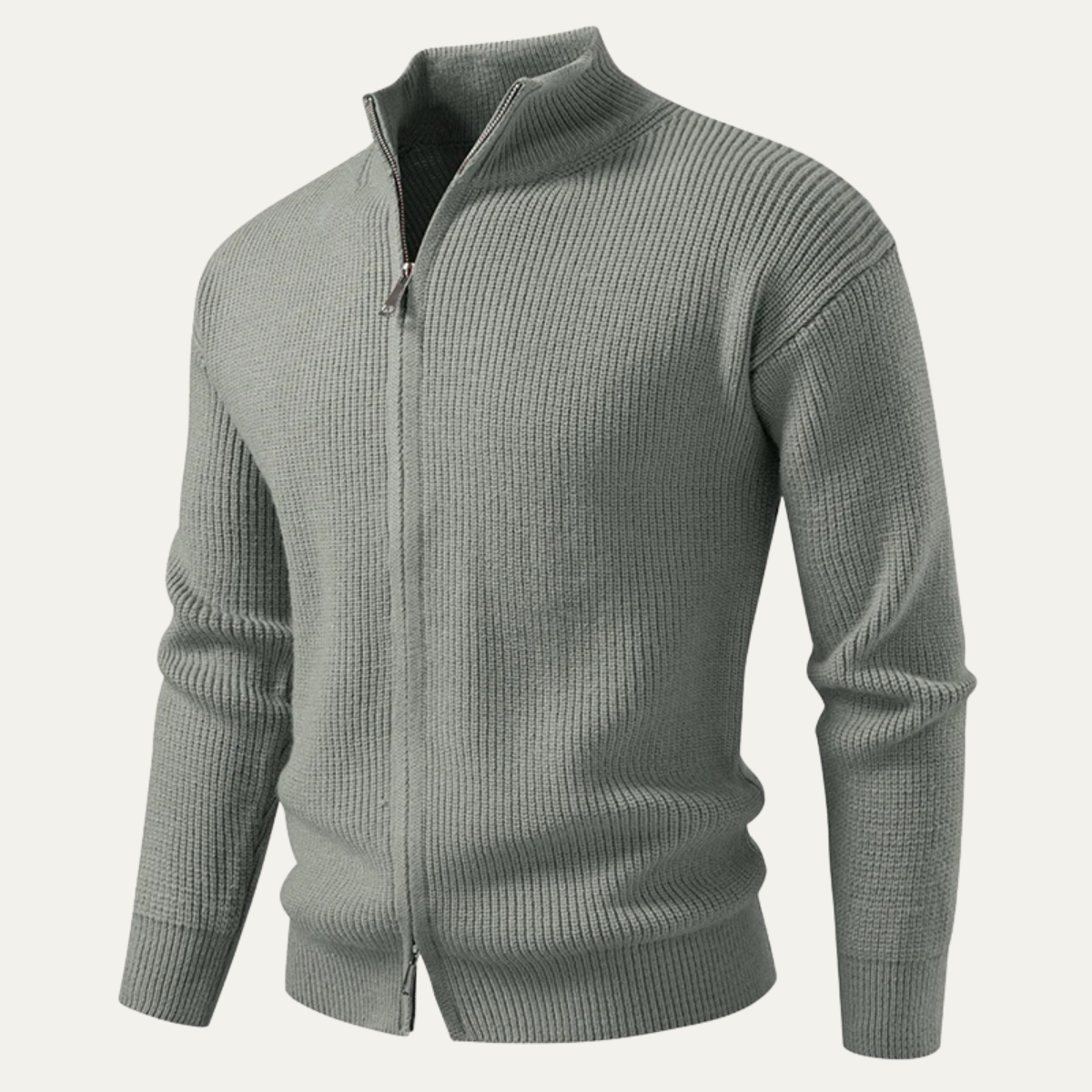 The Lothian Men's Trendy Collar Stand Knit Zip Cardigan 0