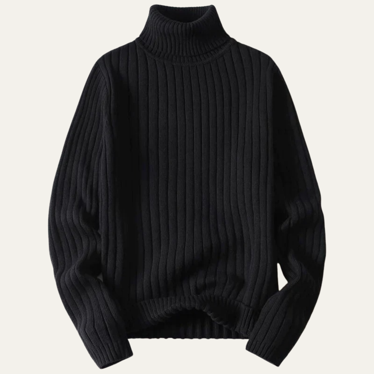 The Manchester Men's Wool Ribbed Turtleneck Knit Jumper 0