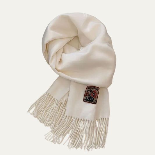 The Marais Cashmere Merino Scarf for Men - White 0